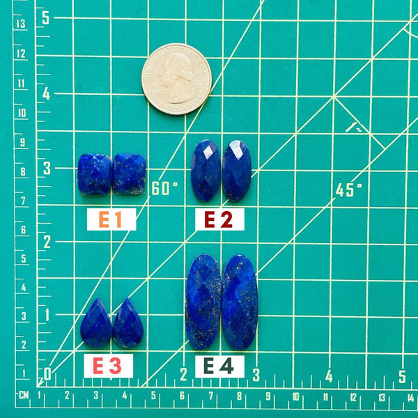 3. Small Teardrop Lapis Lazuli, Set of 2 - 051224