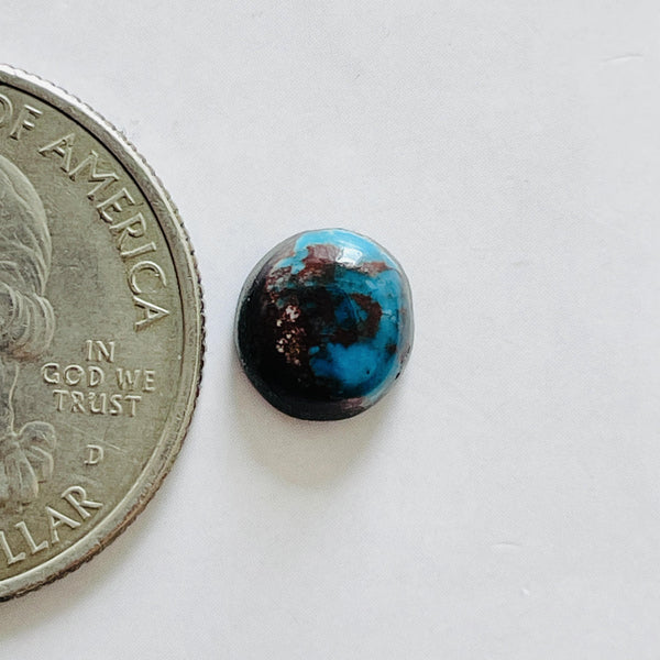  L8 x W8 x H4 Sky Blue Round Bisbee Turquoise Dimensions