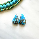 Large Sky Blue Teardrop Ithaca Peak Turquoise, Set of 2 Background