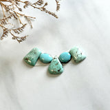 Small Faint Blue Mixed Mixed Turquoise, Set of 5 Background