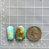 Medium Sky Blue Mixed Royston Turquoise, Set of 2 Dimensions