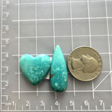 Large Sky Blue Mixed Ithaca Peak Turquoise, Set of 2 Dimensions