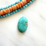 Large Mint Green Oval Royston Turquoise Background