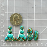 Small Mixed Mixed Number 8 Turquoise, Set of 15 Dimensions