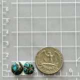Small Ocean Blue Freeform Blue Moon Turquoise, Set of 2 Dimensions