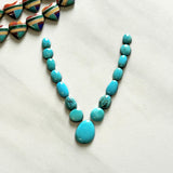 Small Sky Blue Mixed Kingman Turquoise, Set of 15 Background