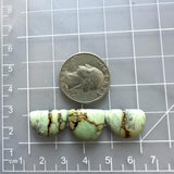 Medium Mint Green Half Moon Crescent Lake Variscite, Set of 3 Dimensions