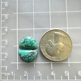 Small Ocean Blue Half Moon Yungai Turquoise, Set of 2 Dimensions
