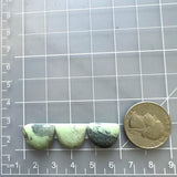 Small Mint Green Half Moon Crescent Lake Variscite, Set of 3 Dimensions