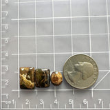 Small Earth Brown Mixed Treasure Mountain Turquoise, Set of 3 Dimensions