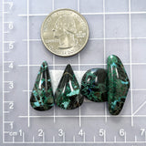 Medium Ocean Blue Mixed Yungai Turquoise, Set of 4 Dimensions