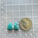 Small Ocean Blue Teardrop Carico Lake Turquoise, Set of 2 Dimensions