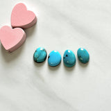 Small Sky Blue Mixed Yungai Turquoise, Set of 4 Background