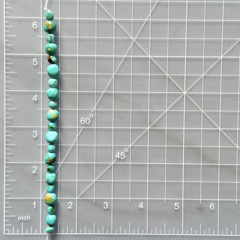 Sky Blue Fox Turquoise Smooth Nugget Beads Dimensions