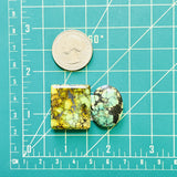 Large Mixed Mixed Mixed Turquoise, Set of 2 Dimensions