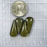 Large Swamp Green Teardrop Rosarita, Set of 4 Dimensions