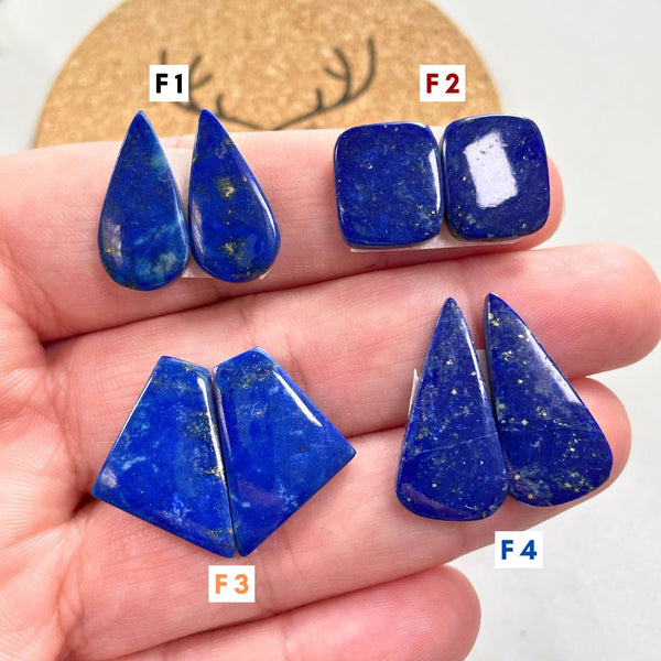 3. Large Freeform Lapis Lazuli, Set of 2 - 111524