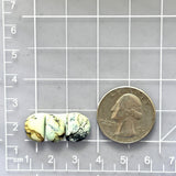 Small Light Yellow Half Moon Crescent Lake Variscite, Set of 3 Dimensions