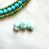 Small Faint Blue Freeform Sonora Turquoise, Set of 3 Background
