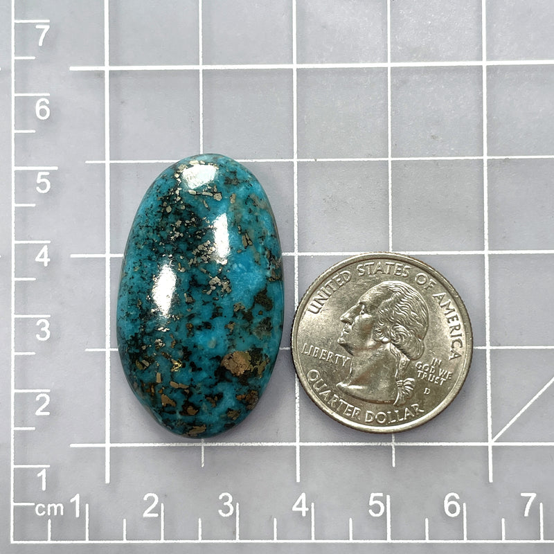 Large Ocean Blue Oval Ithaca Peak Turquoise Dimensions