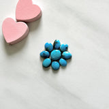 Small Sky Blue Mixed Mixed Turquoise, Set of 9 Background