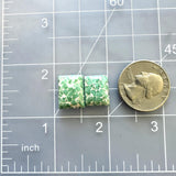 Medium Mint Green Square Namtso Lake Turquoise, Set of 2 Dimensions