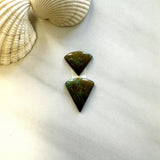 Small Earth Brown Teardrop Treasure Mountain Turquoise, Set of 2 Background