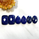 Small Deep Blue Mixed Lapis Lazuli, Set of 6 Background