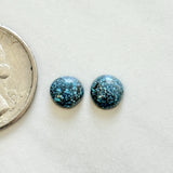 Small Deep Blue Round Lander Blue Turquoise, Set of 2 Dimensions