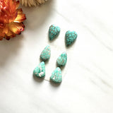 Small Mint Green Teardrop Namtso Lake Turquoise, Set of 6 Background