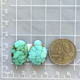 Large Sky Blue Mixed Broken Arrow Variscite, Set of 2 Dimensions