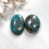 Large Ocean Blue Oval Ithaca Peak Turquoise, Set of 2 Background