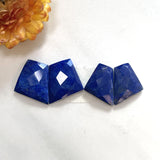 Small Deep Blue Trapezoid Lapis Lazuli, Set of 4 Background