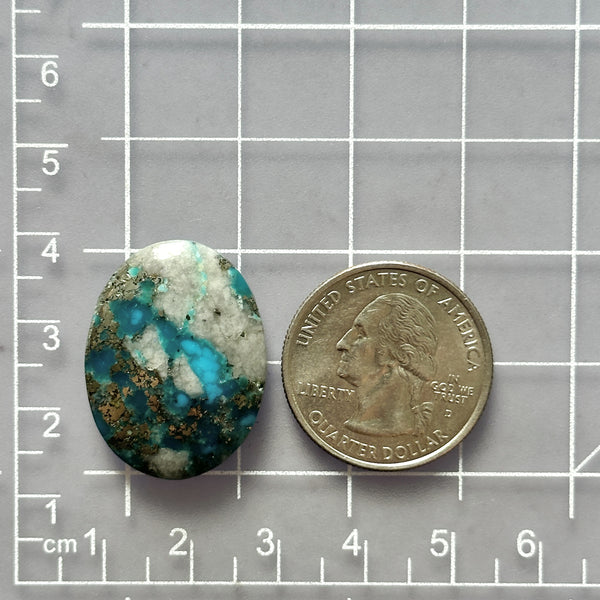Large Sky Blue Oval Ithaca Peak Turquoise Dimensions