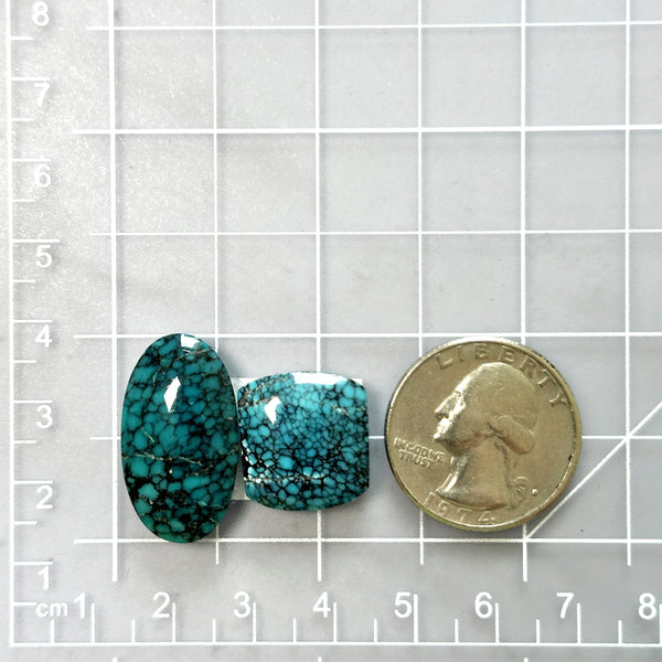 Large Ocean Blue Mixed Yungai Turquoise, Set of 2 Dimensions