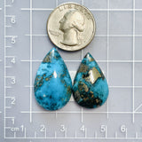 Large Ocean Blue Teardrop Ithaca Peak Turquoise, Set of 2 Dimensions