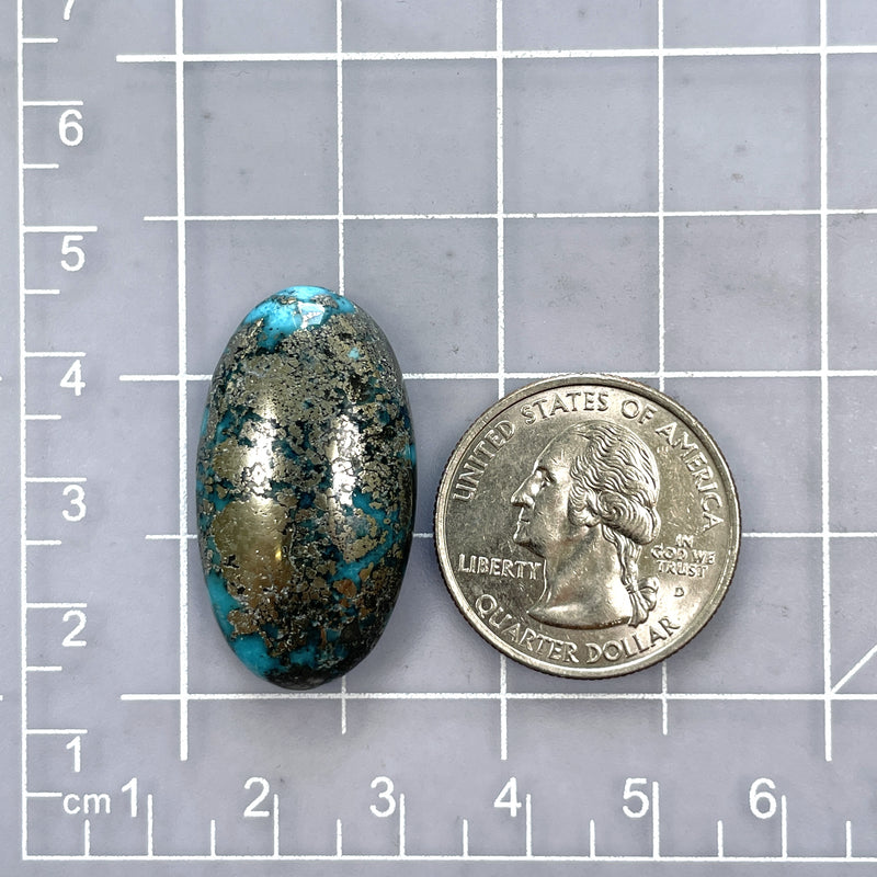 Large Ocean Blue Oval Ithaca Peak Turquoise Dimensions