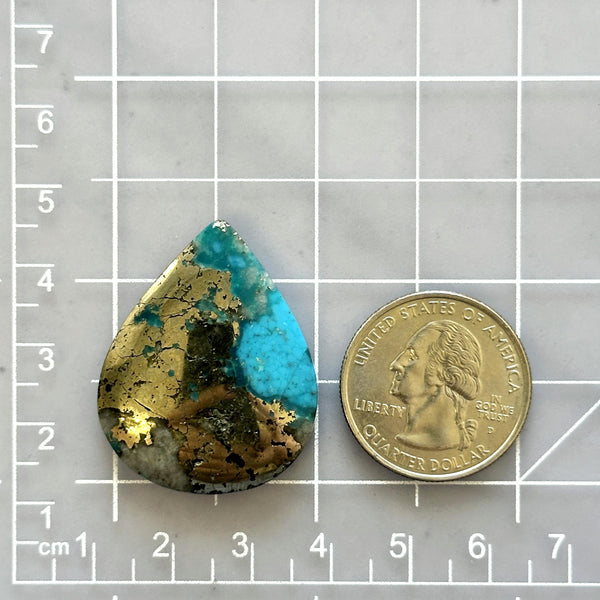 Large Sky Blue Teardrop Ithaca Peak Turquoise Dimensions