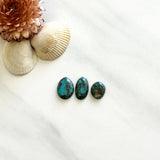 Small Ocean Blue Mixed Paiute Turquoise, Set of 3 Background