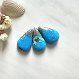 Large Sky Blue Teardrop Ithaca Peak Turquoise, Set of 3 Background
