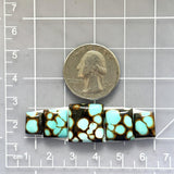Small Sky Blue Bar Treasure Mountain Turquoise, Set of 5 Dimensions