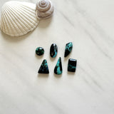 Small Sky Blue Mixed Blue Moon Turquoise, Set of 6 Background