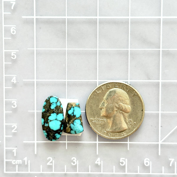 Medium Sky Blue Mixed Yungai Turquoise, Set of 2 Dimensions