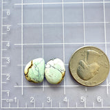 Small Faint Green Mixed Crescent Lake Variscite, Set of 2 Dimensions