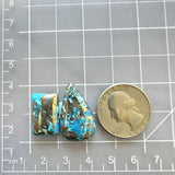 Large Sky Blue Mixed Ithaca Peak Turquoise, Set of 2 Dimensions