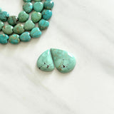 Large Faint Green Freeform Treasure Mountain Turquoise, Set of 2 Background