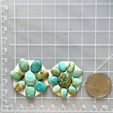 Small Mixed Mixed Mixed Turquoise, Set of 18 Dimensions
