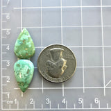 Small Sea Green Teardrop Crescent Lake Variscite, Set of 2 Dimensions