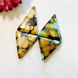 Medium Mixed Triangle Treasure Mountain Turquoise, Set of 4 Background