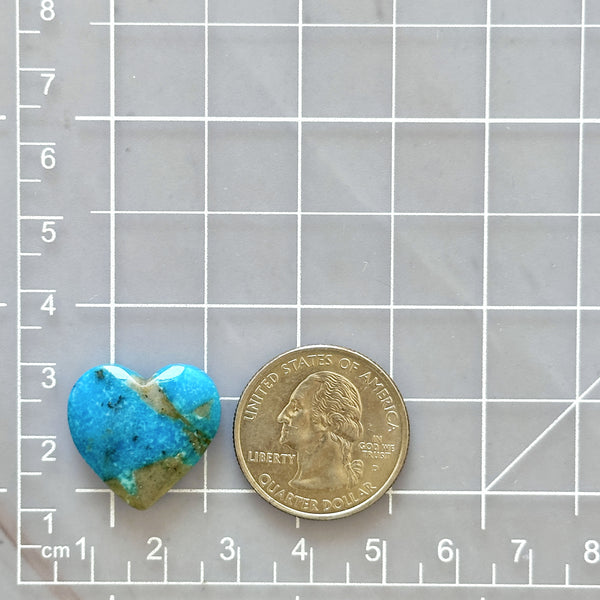 Large Sky Blue Heart Ithaca Peak Turquoise Dimensions